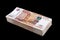 Bundle of banknotes five thousand Russian rubles