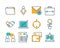 Bundle of commerce online set icons