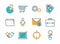 Bundle of commerce online set icons