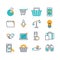 Bundle of commerce online set icons