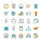 Bundle of commerce online set icons