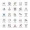 Bundle of Data Science Flat Vector Icons