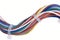 Bundle electric colorful cable with ties wire