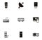 Bundle of electronics devices icons