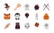 Bundle of fifteen halloween set icons