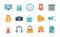 Bundle of fifteen shopping set collection icons