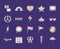 bundle of icons with lgbtq pride colors