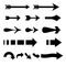 a bundle illustration of arrows or pointer road markings