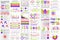 Bundle infographic elements data visualization
