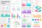 Bundle infographic UI, UX, KIT elements. Different charts, diagrams, workflow, flowchart, timeline, schemes, marketing