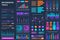 Bundle infographic UI, UX, KIT elements. Different charts, diagrams, workflow, flowchart, timeline, schemes, marketing