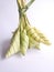  a bundle of ketupat palas over the white background