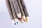 Bundle of large natural coloured pencils