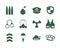 Bundle of military set icons