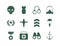 Bundle of military set icons