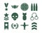 Bundle of military set icons