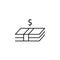bundle of money dollar icon. Element of electronic commerce icon for mobile concept and web apps. Thin line bundle of money dollar