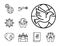 Bundle of nine human rights style line set icons