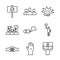 Bundle of nine protest set icons