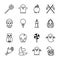 Bundle of sixteen halloween set icons