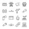 Bundle of sixteen protest set icons