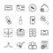 Bundle of sixteen shopping set icons