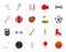 bundle of sports equipment icons