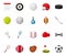 bundle of sports equipment icons