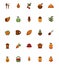 Bundle of thanksgiving set icons