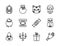 Bundle of twelve halloween set icons