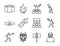 Bundle of twelve protest set icons