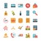 Bundle of twenty five shopping set collection icons