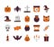 Bundle of twenty halloween set collection icons