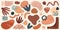 Bundle of vector boho various organic shapes,doodles and textures
