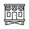 Bungalow vector, Summer Holiday related line icon