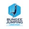 Bungee jumping logo with text space for your slogan / tag line