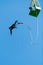 Bungee jumping in the sky