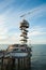 Bungy Jumping Tower at the Pier of Scheveningen Beach, The Hague Netherlands