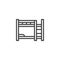 Bunk bed furniture line icon