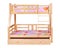 Bunk bed isolated over white with path