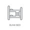 Bunk bed linear icon. Modern outline Bunk bed logo concept on wh