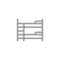 Bunk bed vector icon symbol isolated on white background