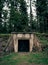 Bunker entrance in a forest