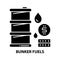 bunker fuels icon, black vector sign with editable strokes, concept illustration