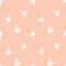 Bunny cartoon pink vector seamless pattern. Baby bunnies pink print.