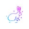 Bunny easter paschal rabbit icon vector design