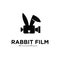 Bunny film cinema camera logo icon design