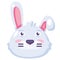 Bunny happy emoji laughing from funny joke vector