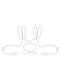 Bunny love animal design, vector illustration