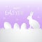 Bunny sale easter banner paper style vector